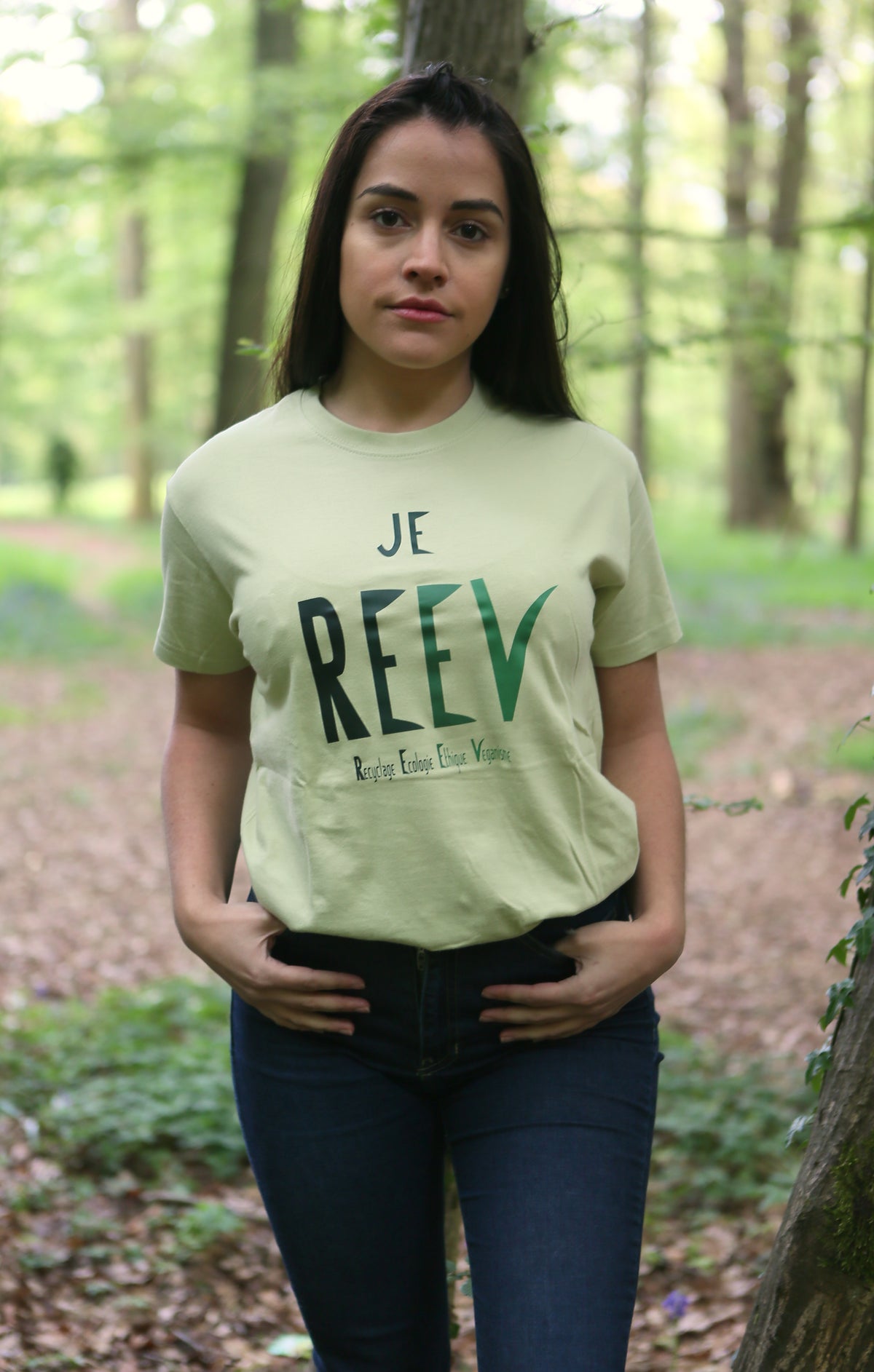 Je REEV - vert clair t-shirt coton